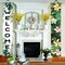 2pcs Welcome Summer Door Banner Hawaiian Porch Banners Sign Summer Sunshine Hibiscus Floral Front Door Hanging Decor Banner for Seasonal Home Hawaii Tropical Party Outdoor Decorations